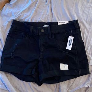 Old navy black Jean boyfriend shorts